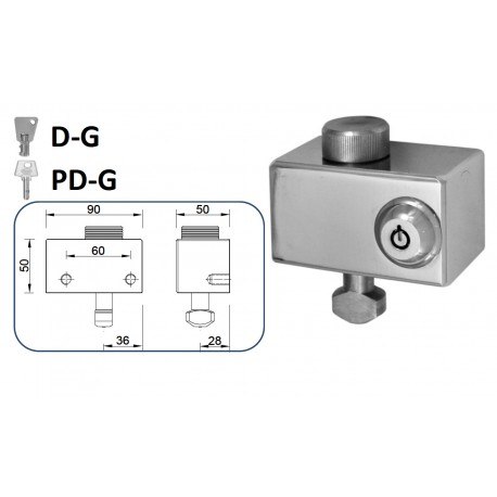 CIERRE LYF D-G / PD-G PARA PUERTA METÁLICA ENROLLABLE