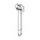 LLAVE STUV KL. 2 PLEGABLE / ARTICULADA DE 210MM PLANO CON DIMENSIONES