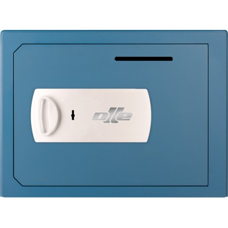 Caja fuerte con buzón Olle S802LL (con cerradura de llave) sobreponer. Ranura de ingreso en puerta.