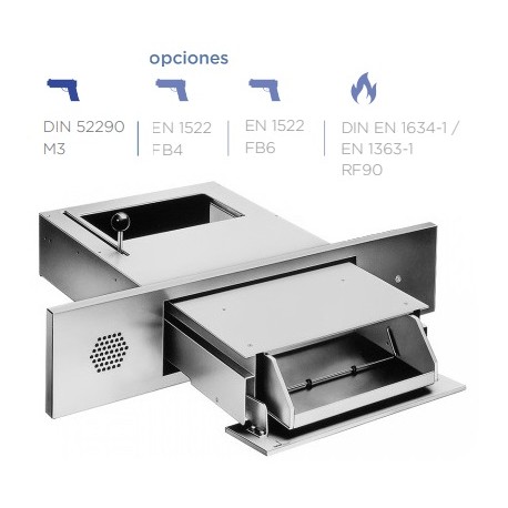 PASAPAQUETES E35R BANDEJA CON FRONTAL CERTIFICADO ANTIBALA M3 DIN 52290