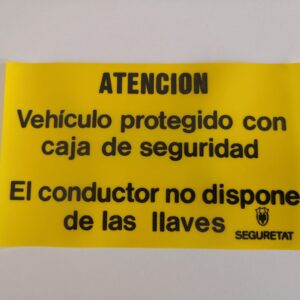 AVISO PARA VEHICULO CAJA FUERTE RETARDADA