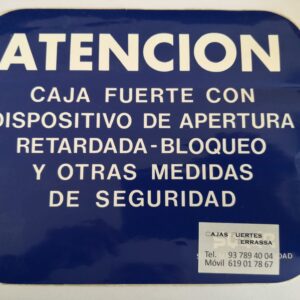 AVISO CAJA FUERTE RETARDADA GRANDE