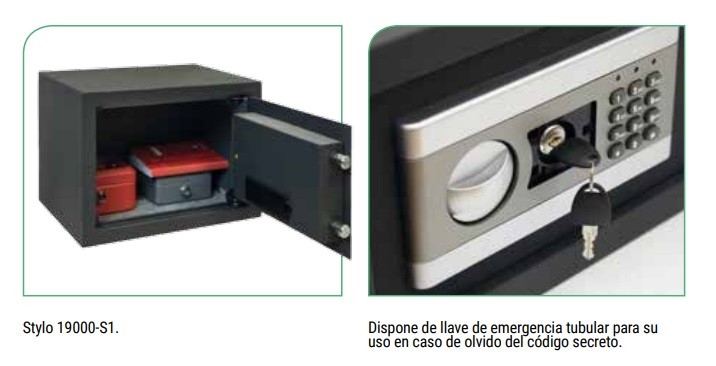 ARREGUI STYLO CAJA FUERTE HOTEL 19000-S2 2 CAJA FUERTE PARA HOTEL ARREGUI STYLO 19000-S2 PARA GUARDAR PASAPORTES Y OBJETOS PERSONALES