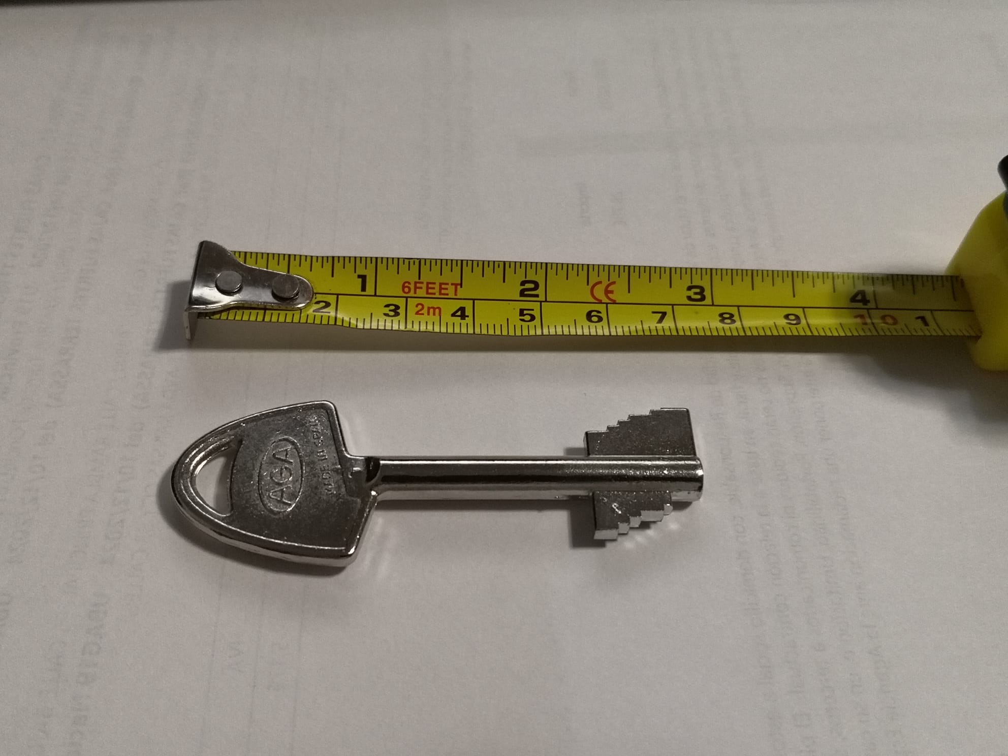 COPIA 1 LLAVE APERTURA CAJA FUERTE ARREGUI