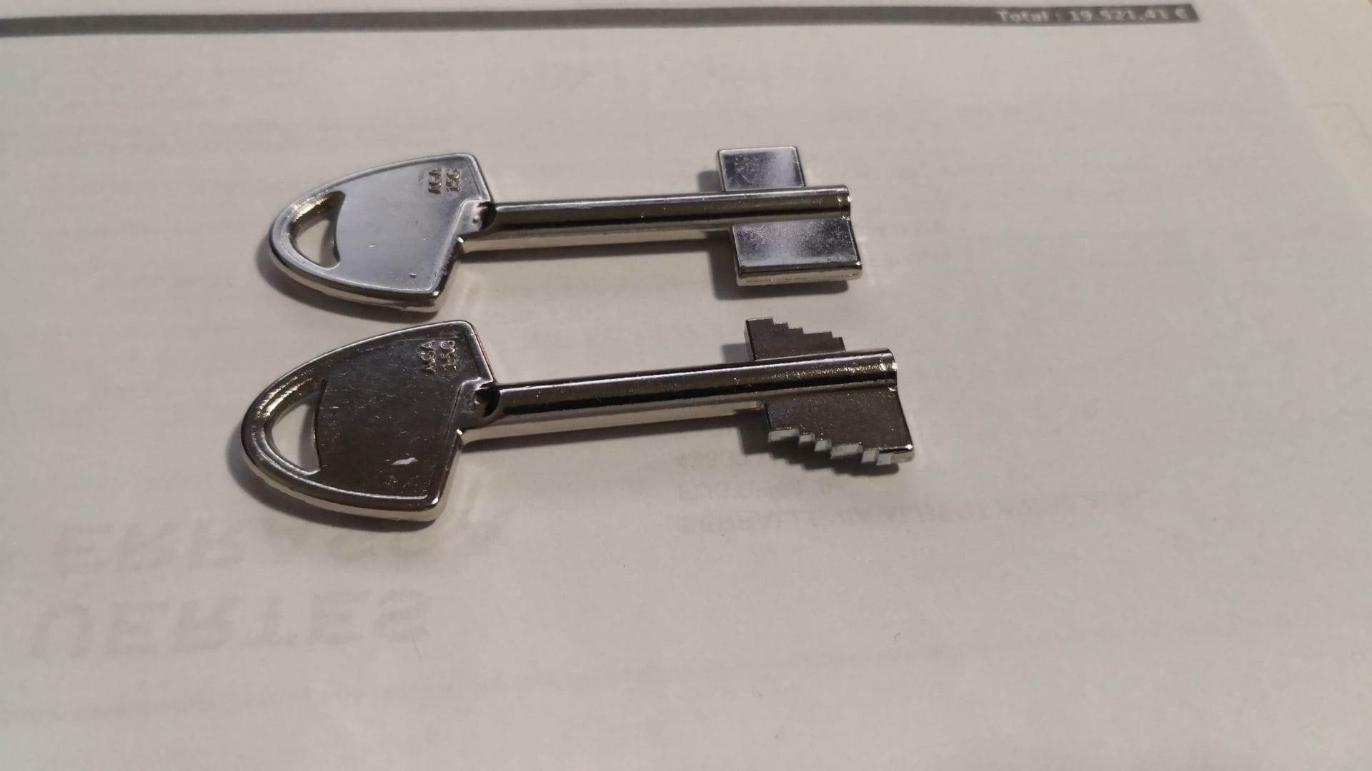 COPIA 1 LLAVE APERTURA CAJA FUERTE ARREGUI