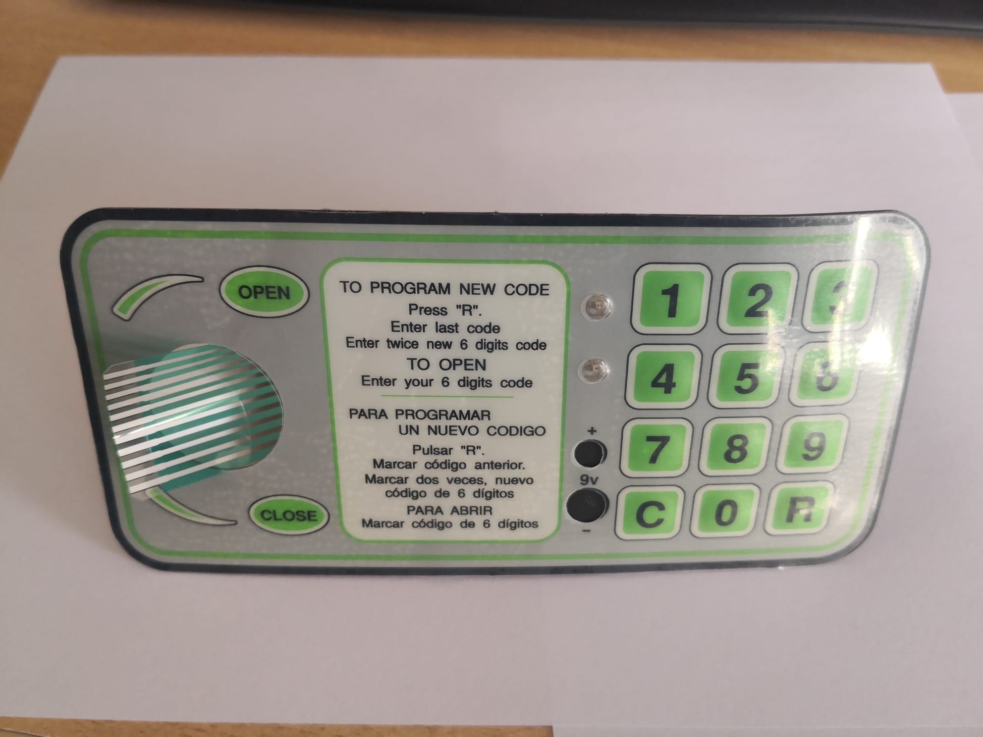 MEMBRANA TECLADO CAJAS BTV ANTIGUAS