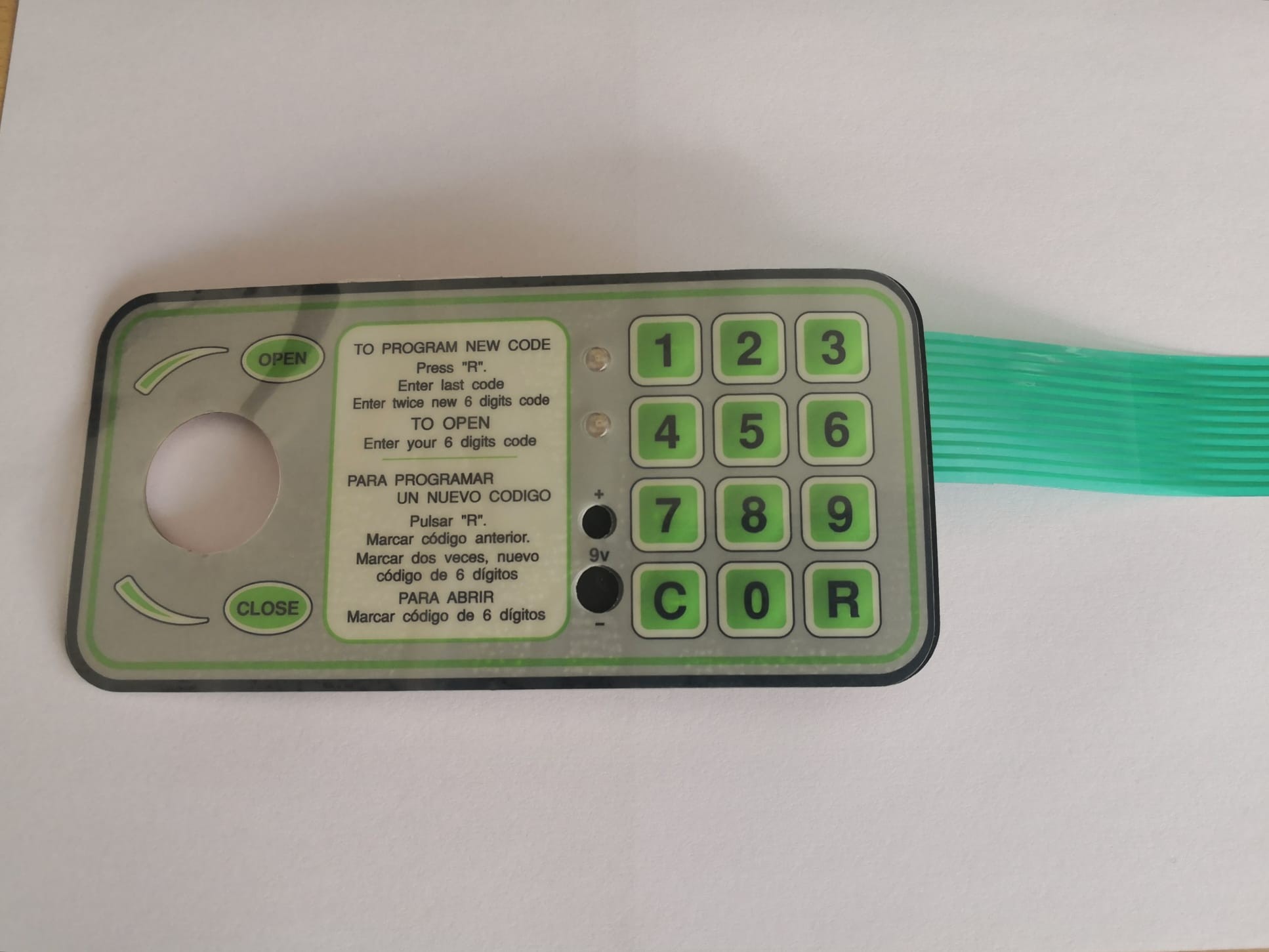 MEMBRANA TECLADO CAJAS BTV ANTIGUAS