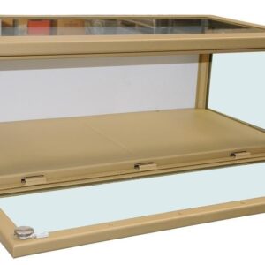 Vitrina blindada antimazo y antibala clase BR2 EN 1063 y nivel P6B EN 356. Acero. Cristal blindado de 21mm de espesor