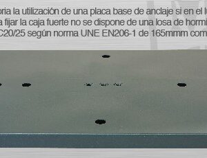 Placas y bases de anclaje usadas 