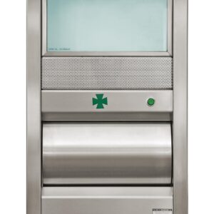 DISPENSADOR NOCTURNO Nº29 CON VISOR PASAVOCES Y TIMBRE CRISTAL BLINDADO