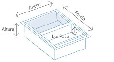 PASAMONEDAS Nº23 CAJON DESLIZANTE ACERO INOXIDABLE