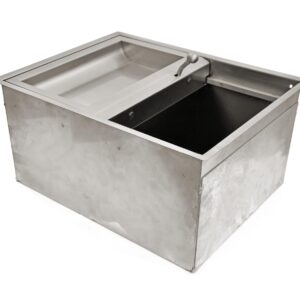 PASAPAQUETES Y MONEDAS Nº49 CAJON DESLIZANTE CON CIERRE ACERO INOXIDABLE 