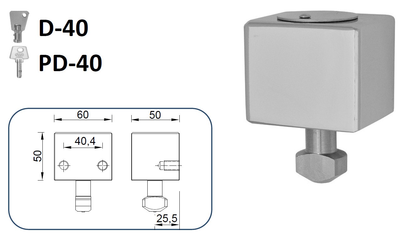 CIERRE LYF D-40 / PD-40 PARA PUERTA METÁLICA ENROLLABLE