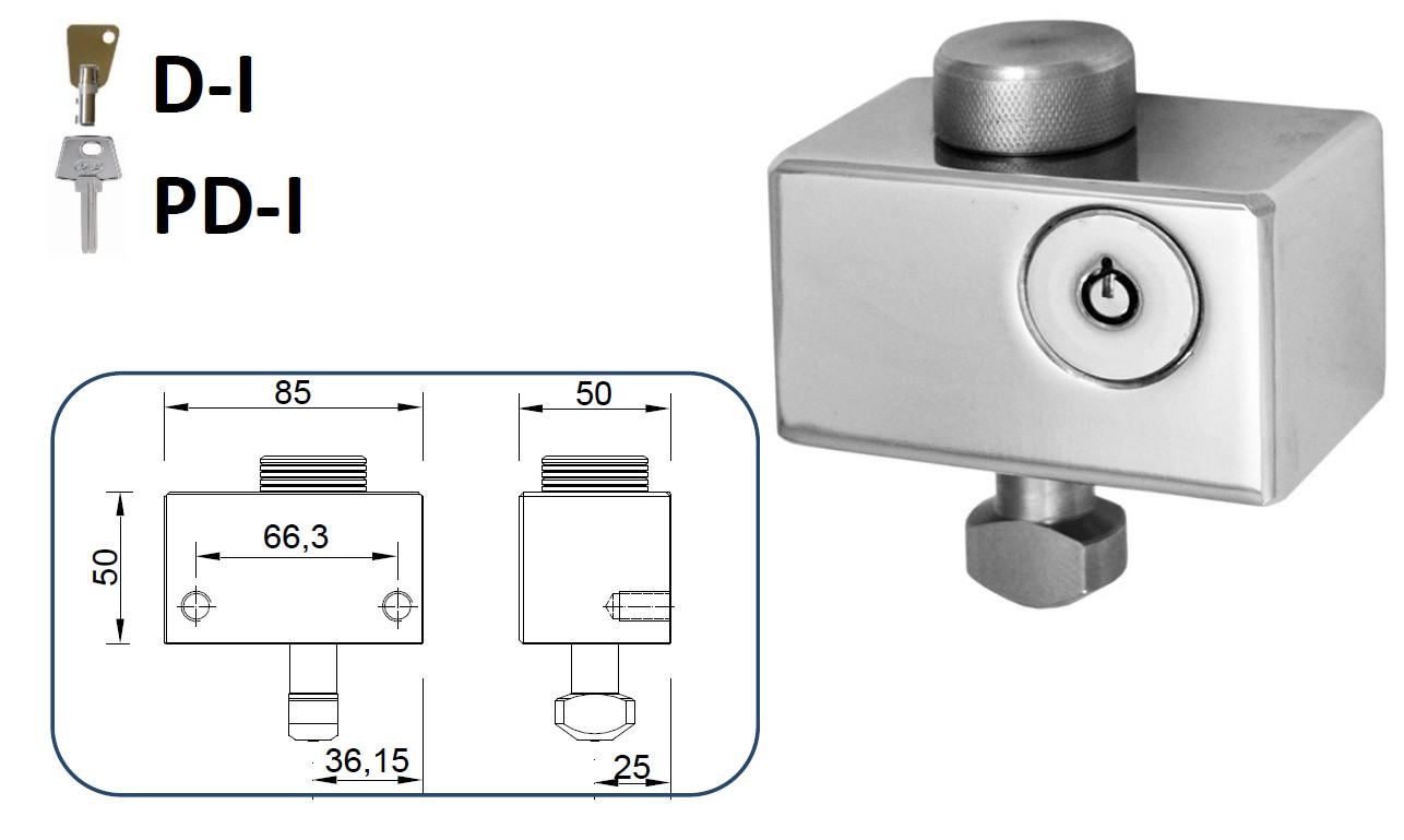 CIERRE LYF D-I / PD-I PARA PUERTA METÁLICA ENROLLABLE