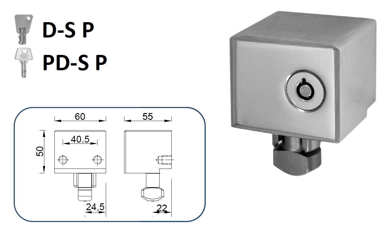 CIERRE LYF D-S P / PD-S P PARA PUERTA METÁLICA ENROLLABLE