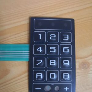 MEMBRANA TECLADO NEGRO IZQUIERDAS / RECAMBIO PARA CAJA FUERTE ARFE