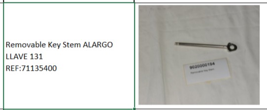 ALARGADOR LLAVE DESMONTABLE FICHET