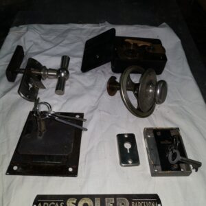 CONJUNTO MECANISMOS CAJA FUERTE SOLER ANTIGUA