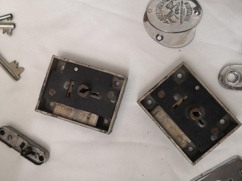 CONJUNTO MECANISMOS CAJA FUERTE SOLER CAPDEVILA ANTIGUA