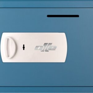 Caja fuerte con buzón Olle S802LL (con cerradura de llave) sobreponer. Ranura de ingreso en puerta.