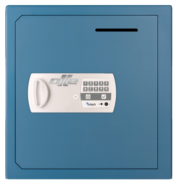 Caja fuerte con buzón Olle S803EL (electrónica sin llave) sobreponer. Ranura de ingreso en puerta.
