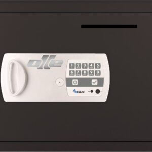 Caja fuerte con buzón Olle S1002EL (electrónica sin llave) sobreponer. Ranura de ingreso en puerta