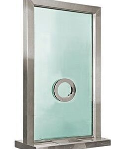 VENTANA FIJA Nº39 CRISTAL BLINDADO PASAVOCES Y MOSTRADOR PASAMONEDAS