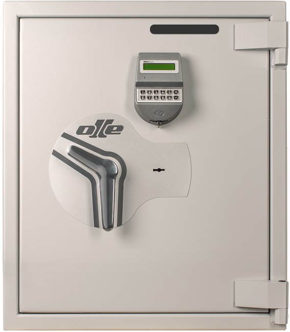 CAJA FUERTE OLLE AP3BRP (LLAVE + ELECTRÓNICO CON RETARDO Y BLOQUEO) SERIE IV ATM GRADO 4 ATM UNE EN 1143-1