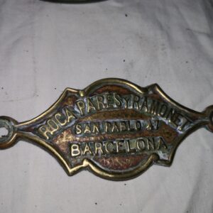 PLACA CAJA FUERTE  ROCA PARES Y RAMONET