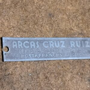 PLACA CAJA FUERTE  ARCAS CRUZ RUIZ