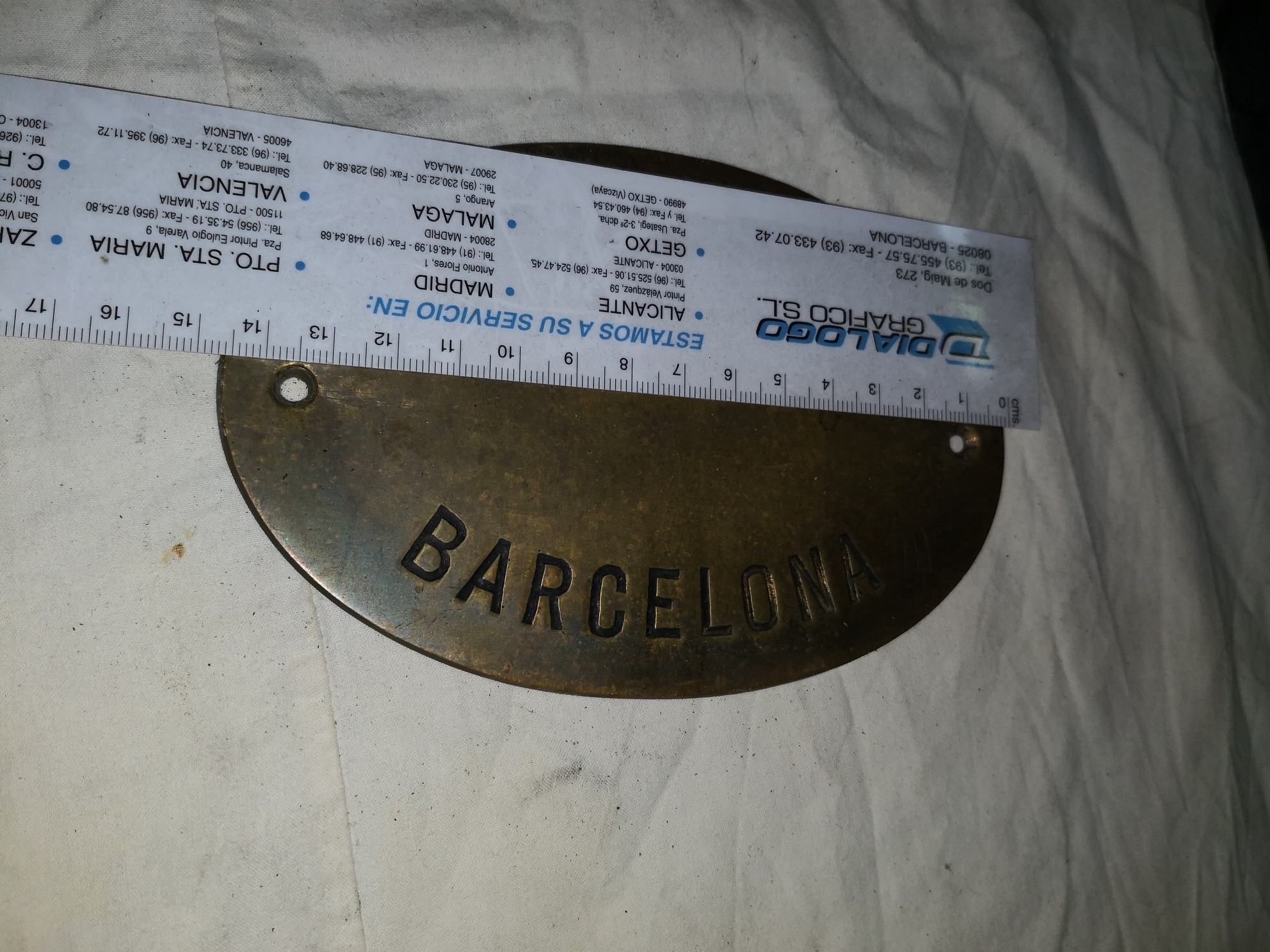 PLACA CAJA FUERTE PIBERNAT VIUDA TOLRA