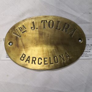 PLACA CAJA FUERTE  PIBERNAT VIUDA TOLRA