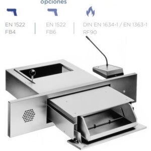 PASAPAQUETES E35RC BANDEJA CON INTERFONO ANTIBALA CERTIFICADO FB47 EN 1522